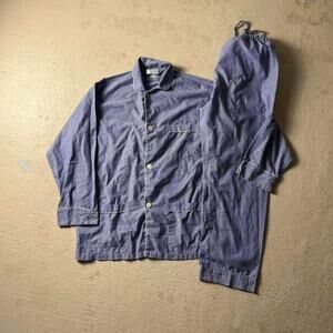 Vintage Christian Dior Men's M Pinstripe Pajama Set